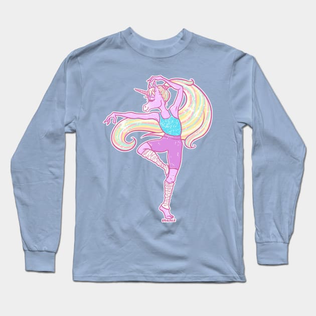 Modern Dance Unicorn Long Sleeve T-Shirt by Jan Grackle